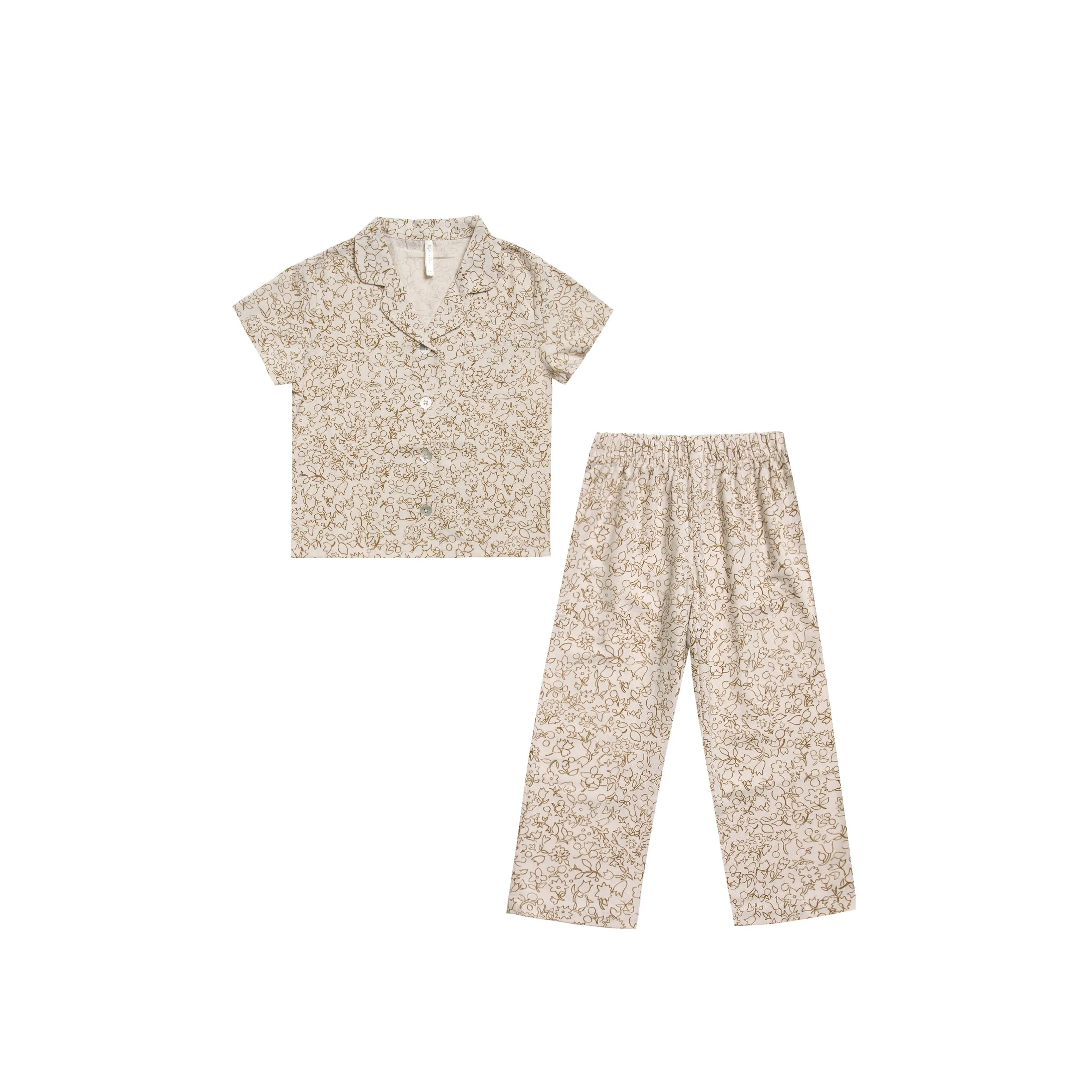 Rylee   Cru Garden Outline Pajama Set - Ivory
