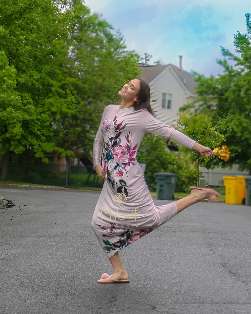 S5648 Floral Print Nightgown