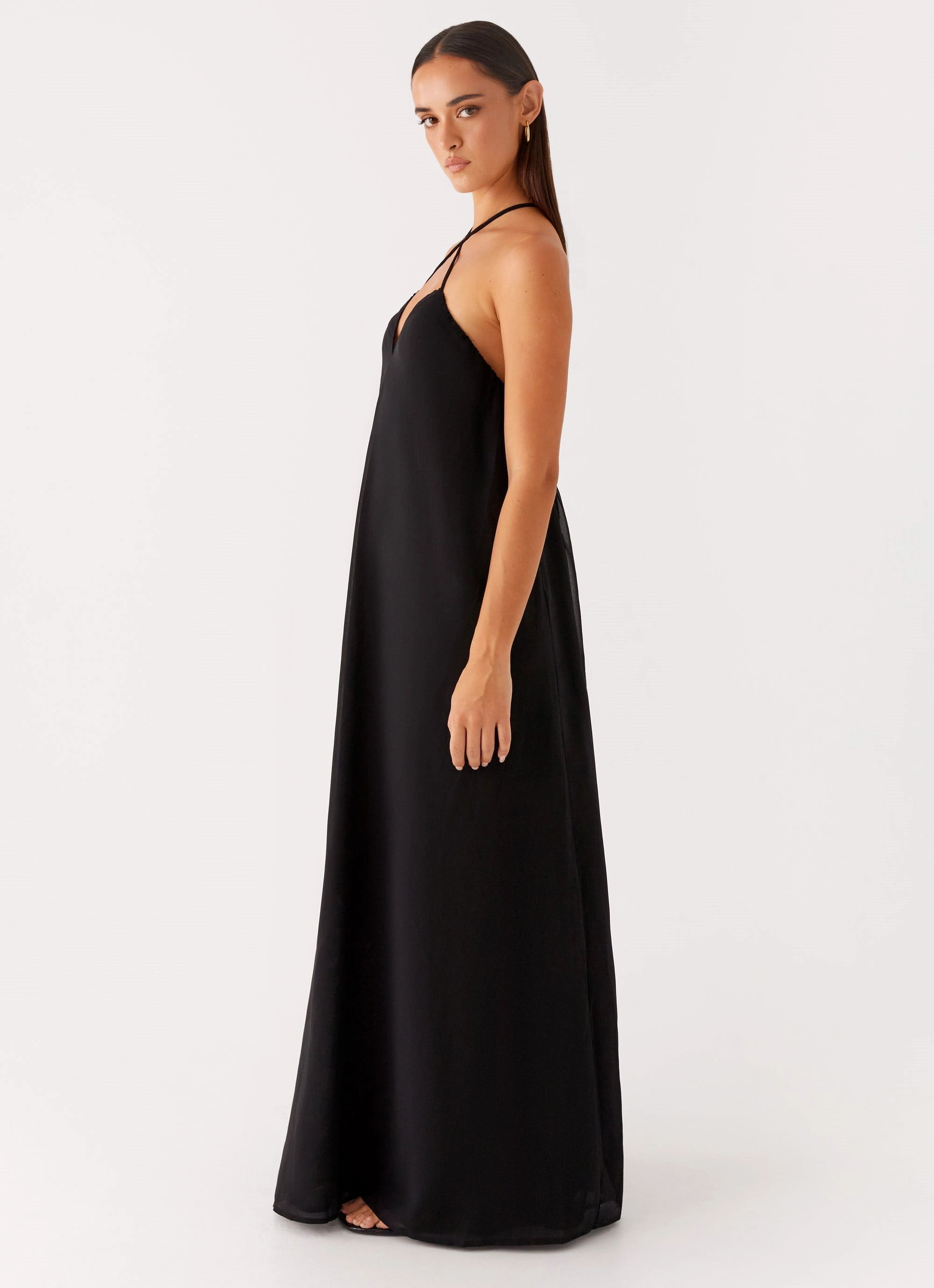 Saba Maxi Dress - Black Sage Glow Elegant Motion