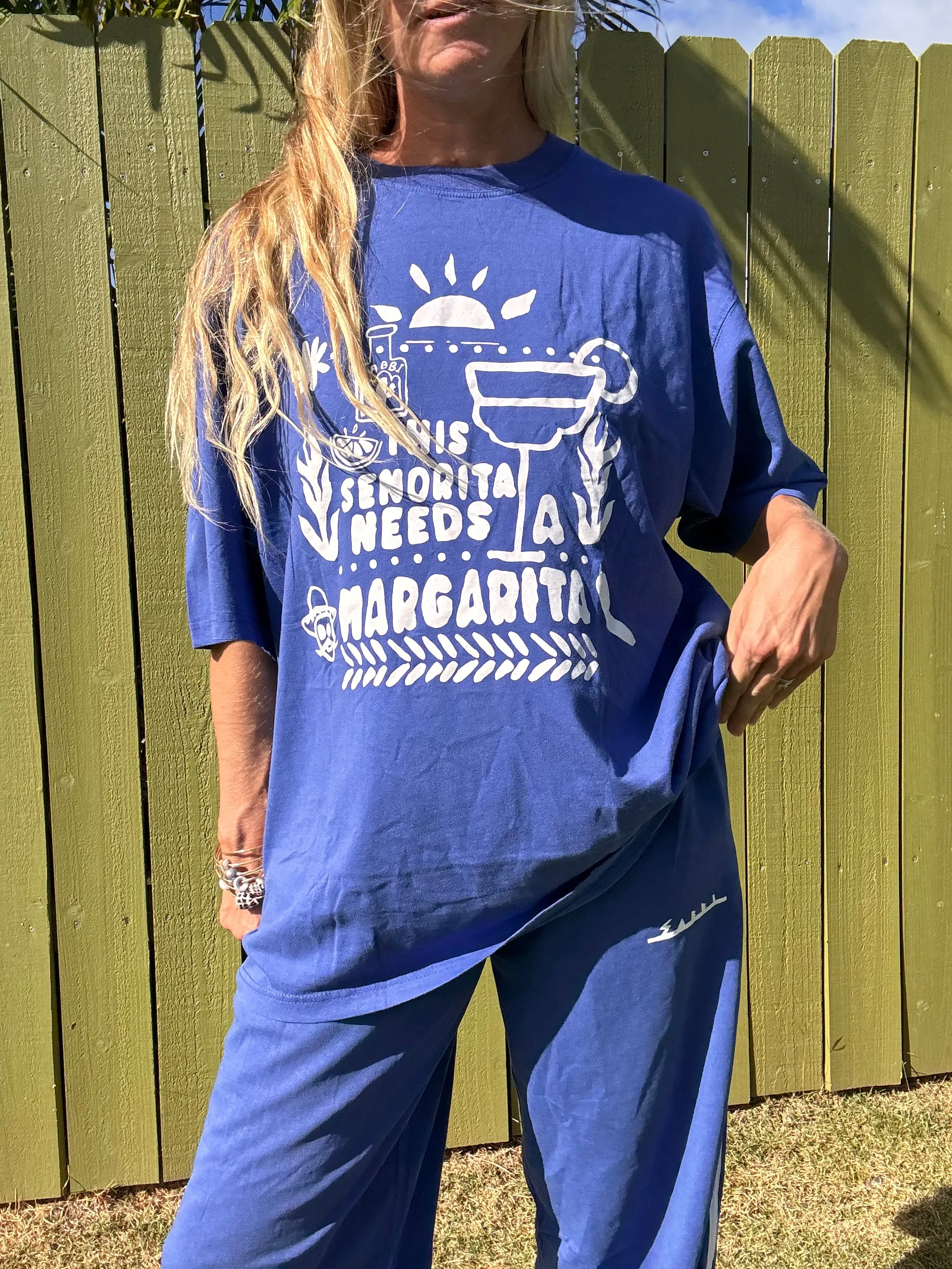 SABBI The Margie Oversized Tee - Royal