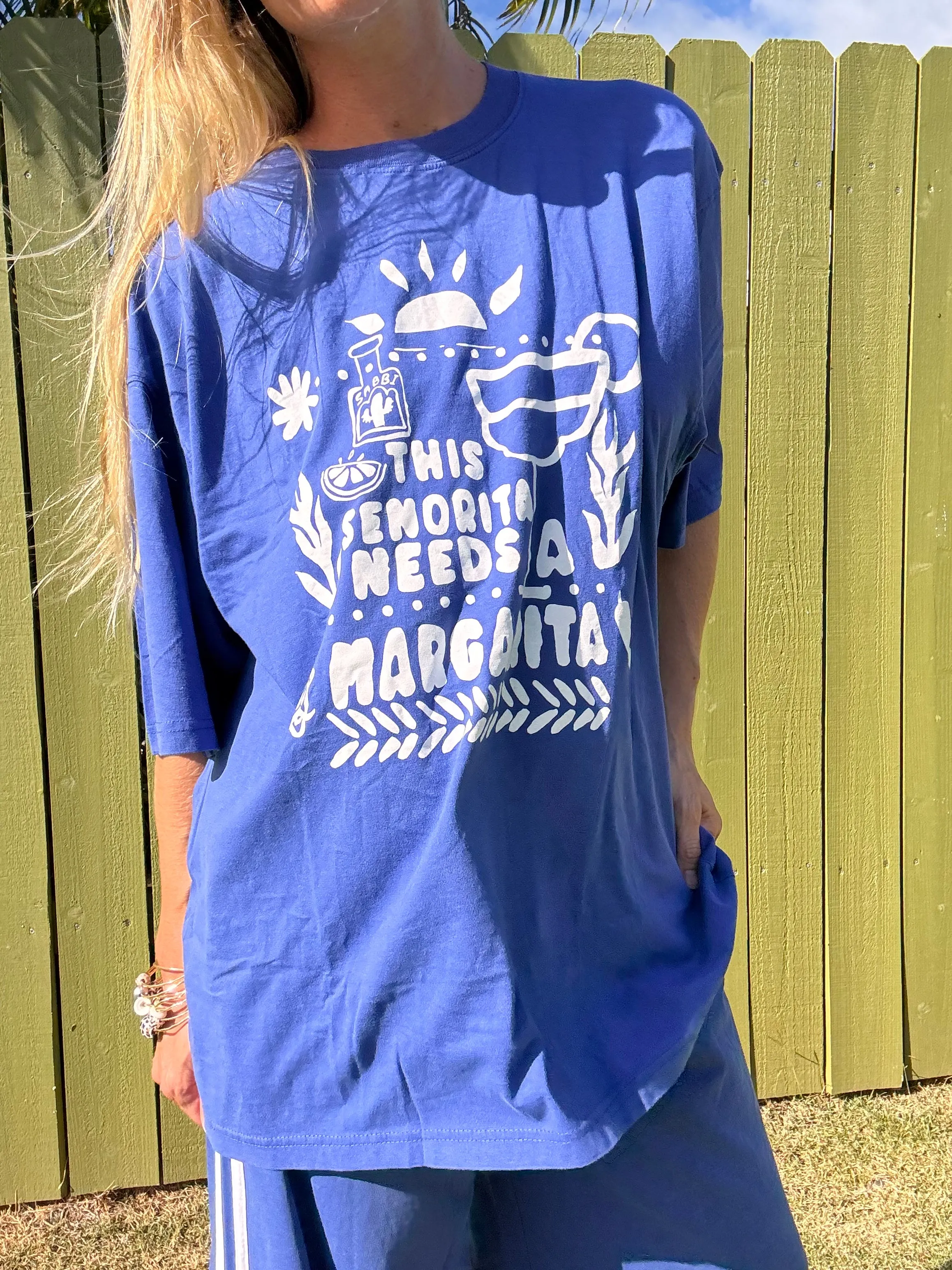 SABBI The Margie Oversized Tee - Royal