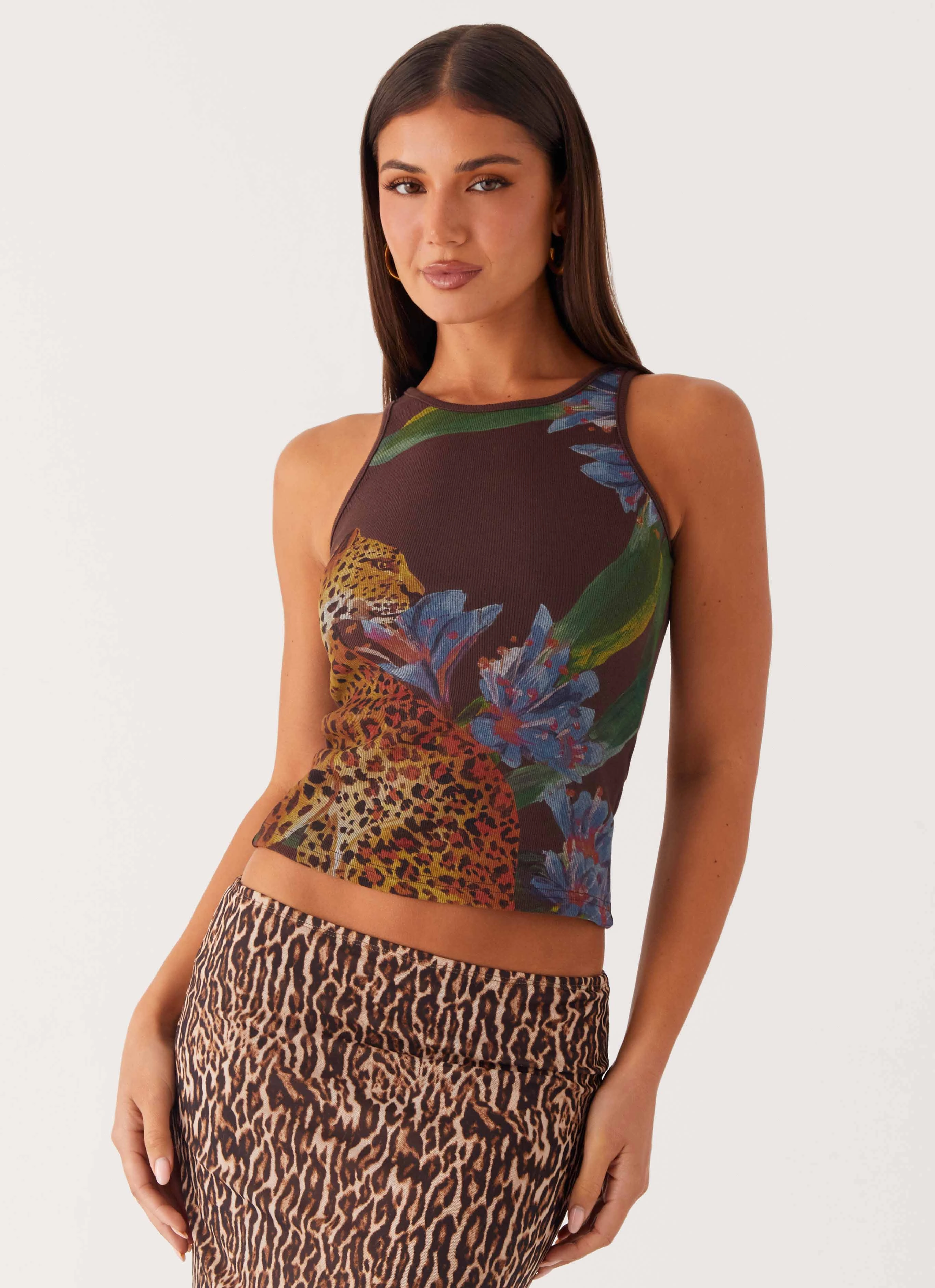 Safari Tank - Chocolate Breathable mesh lining