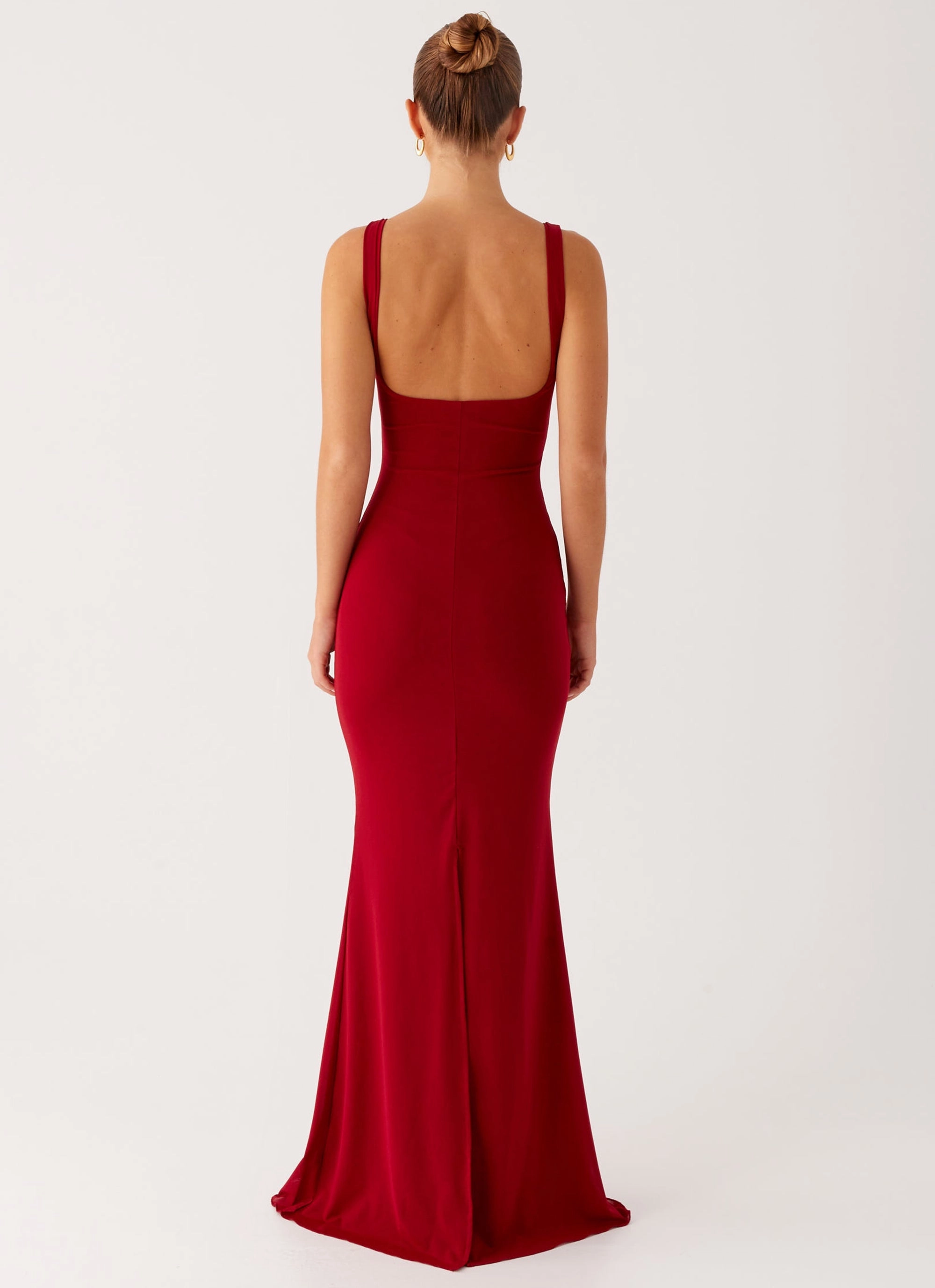 Safiya Maxi Dress - Maroon Street Edge