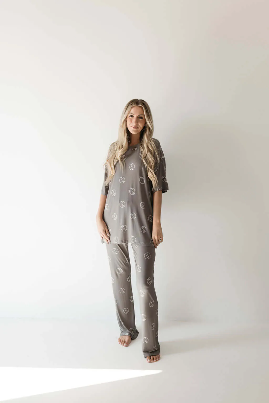 Sage Yin Yang | Short Sleeve Women's Bamboo Pajamas