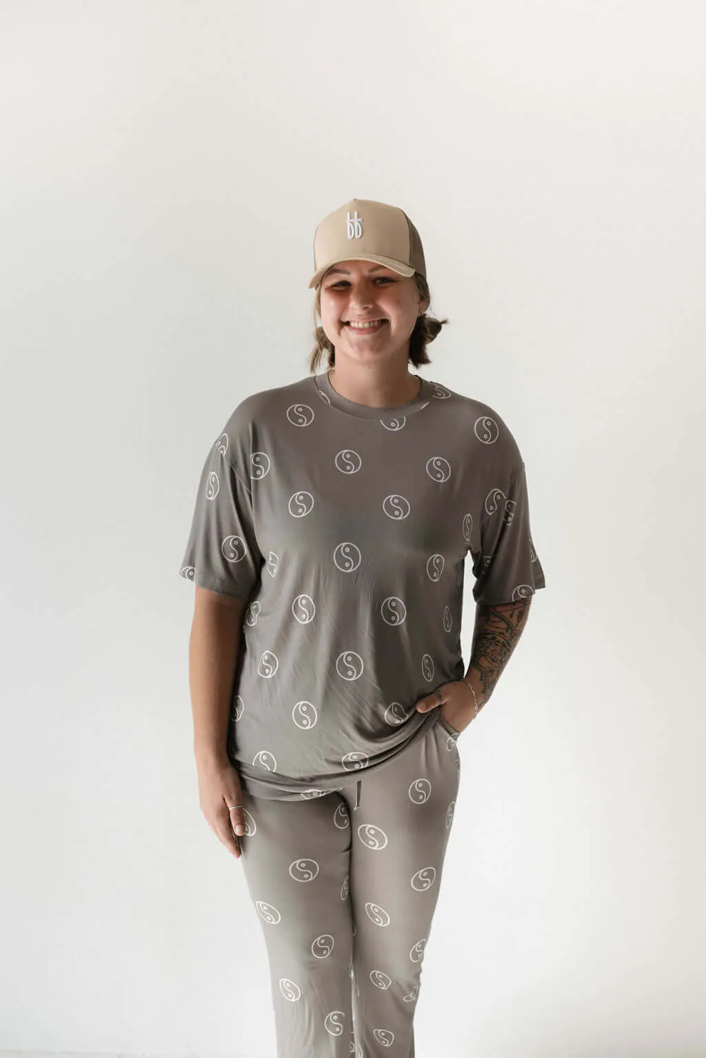 Sage Yin Yang | Short Sleeve Women's Bamboo Pajamas