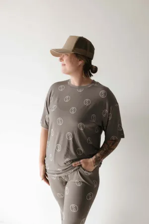 Sage Yin Yang | Short Sleeve Women's Bamboo Pajamas