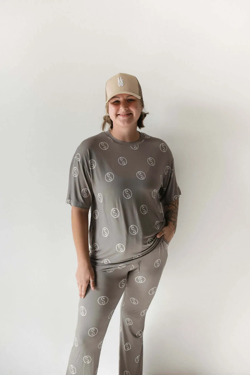 Sage Yin Yang | Short Sleeve Women's Bamboo Pajamas