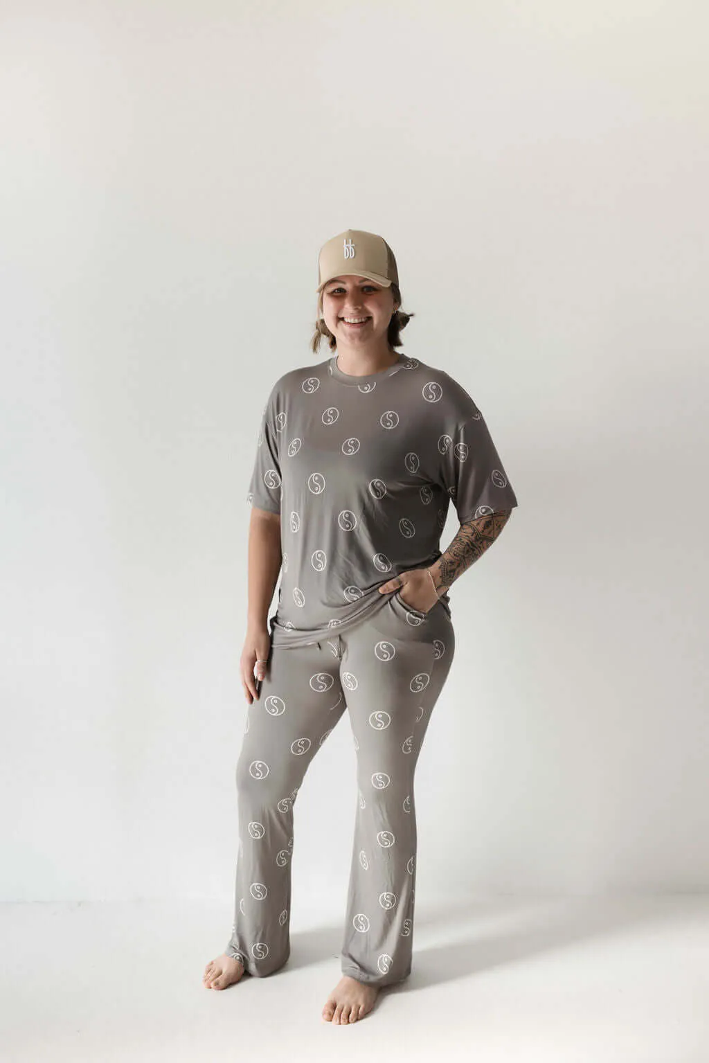Sage Yin Yang | Short Sleeve Women's Bamboo Pajamas