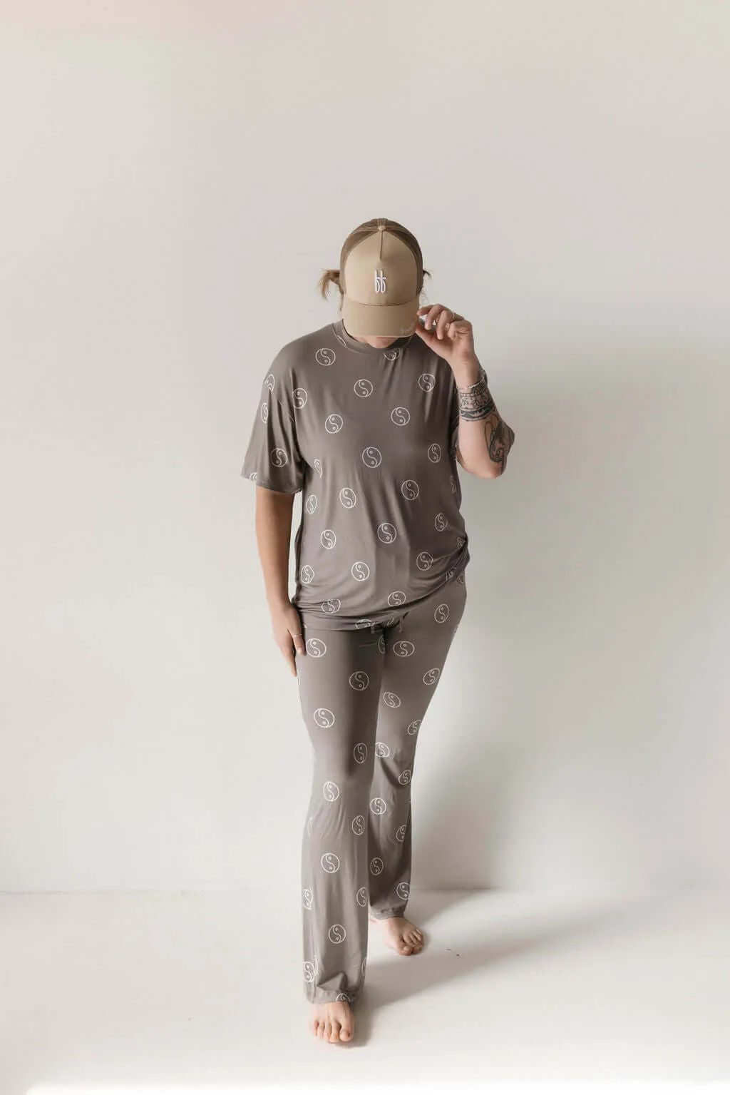 Sage Yin Yang | Short Sleeve Women's Bamboo Pajamas