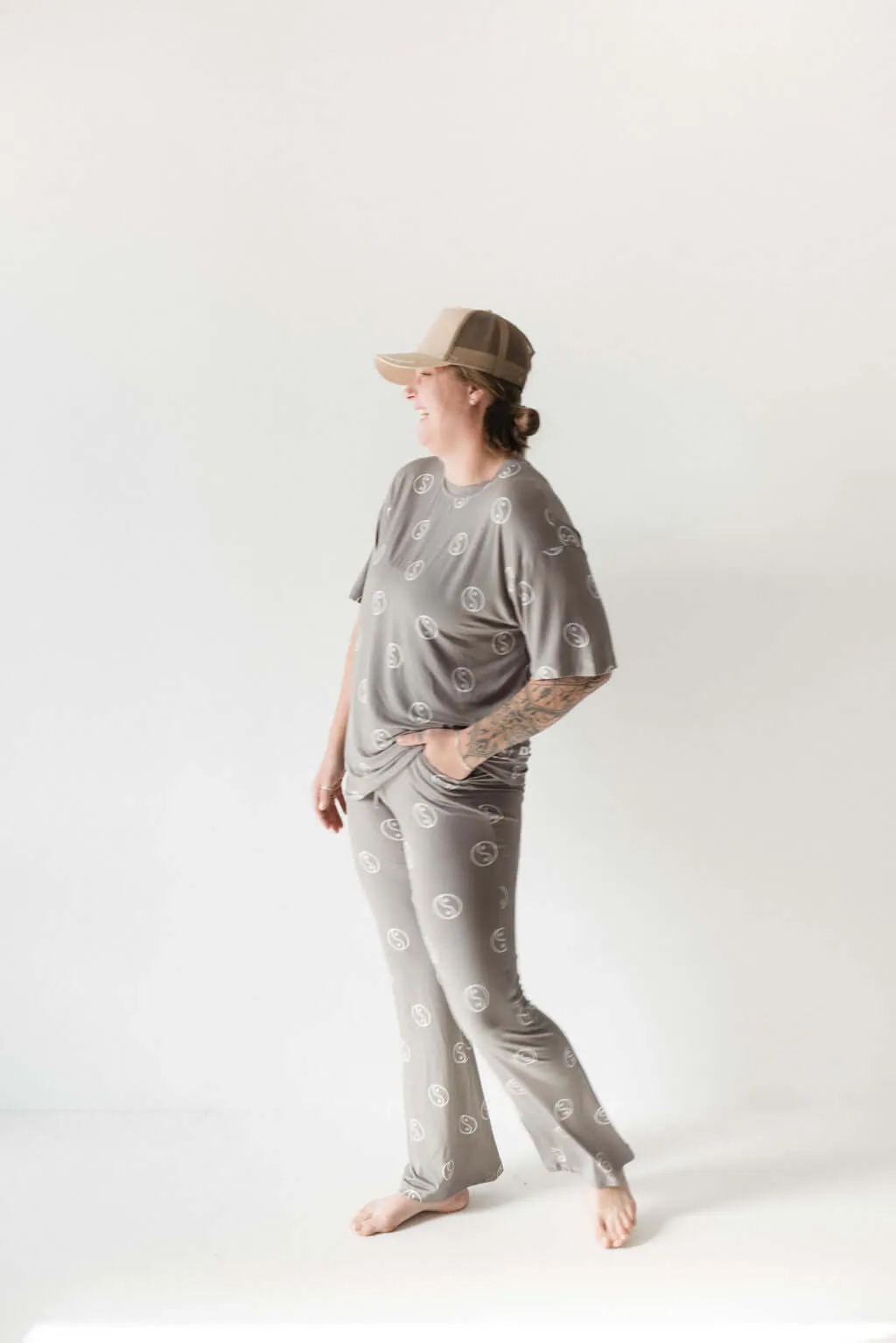Sage Yin Yang | Short Sleeve Women's Bamboo Pajamas
