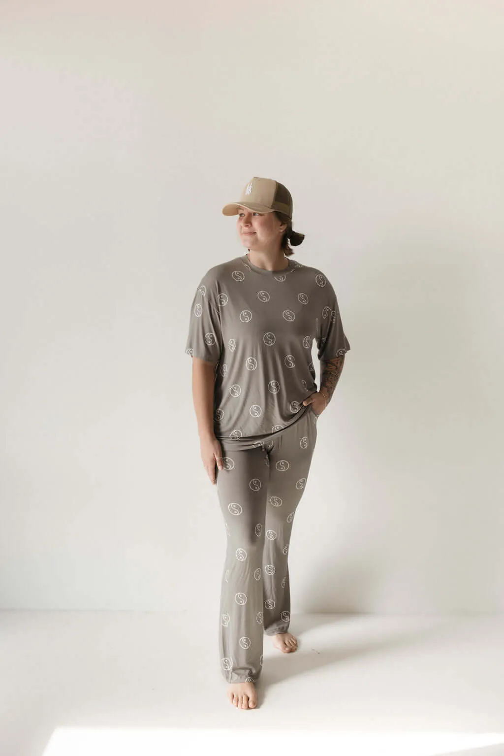 Sage Yin Yang | Short Sleeve Women's Bamboo Pajamas