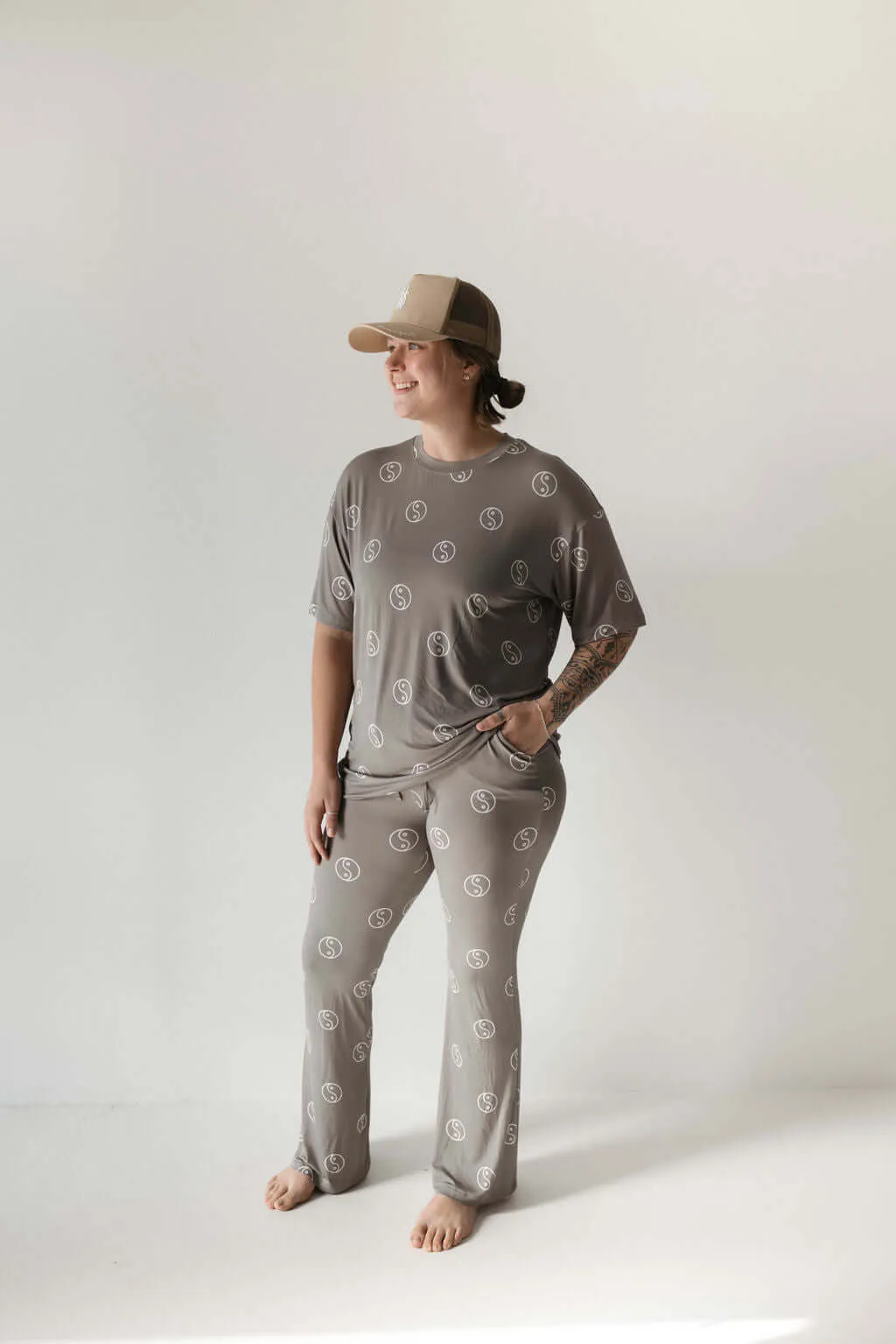 Sage Yin Yang | Short Sleeve Women's Bamboo Pajamas
