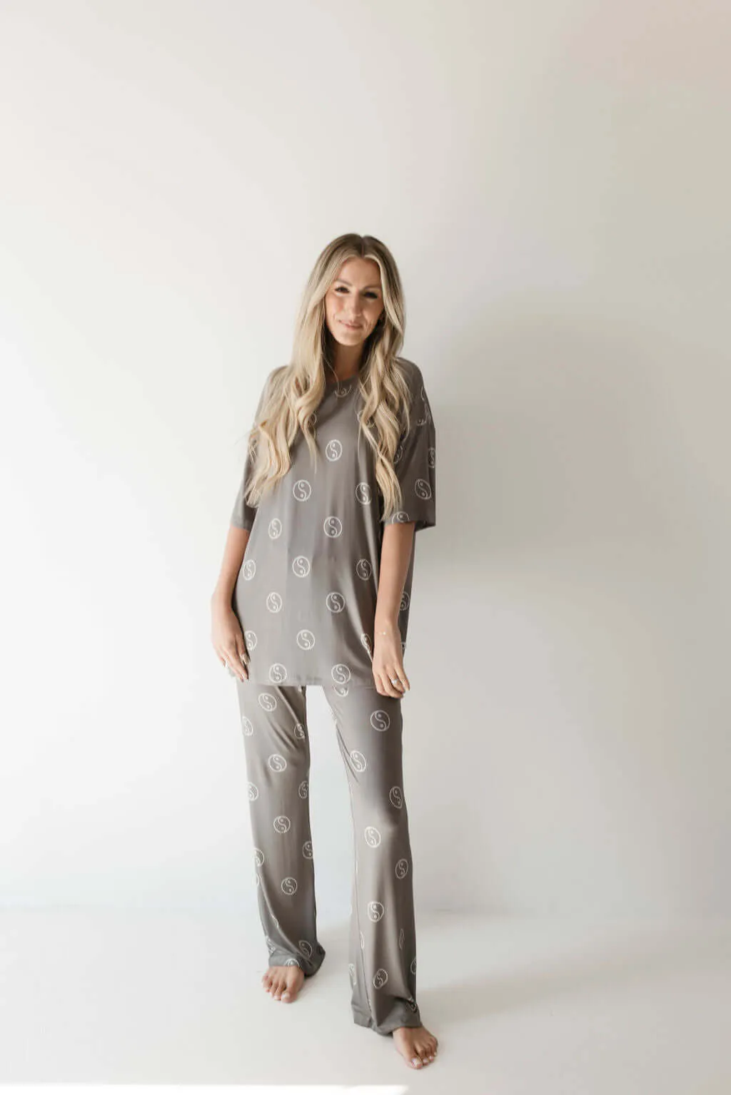 Sage Yin Yang | Short Sleeve Women's Bamboo Pajamas