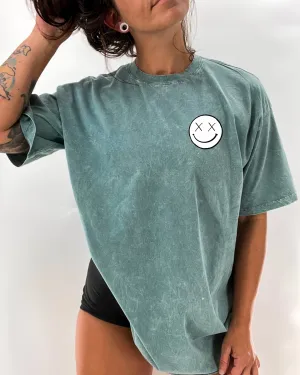 Salty Savage Unisex "OG Basic Smile" Oversized Crew Tee | Basic