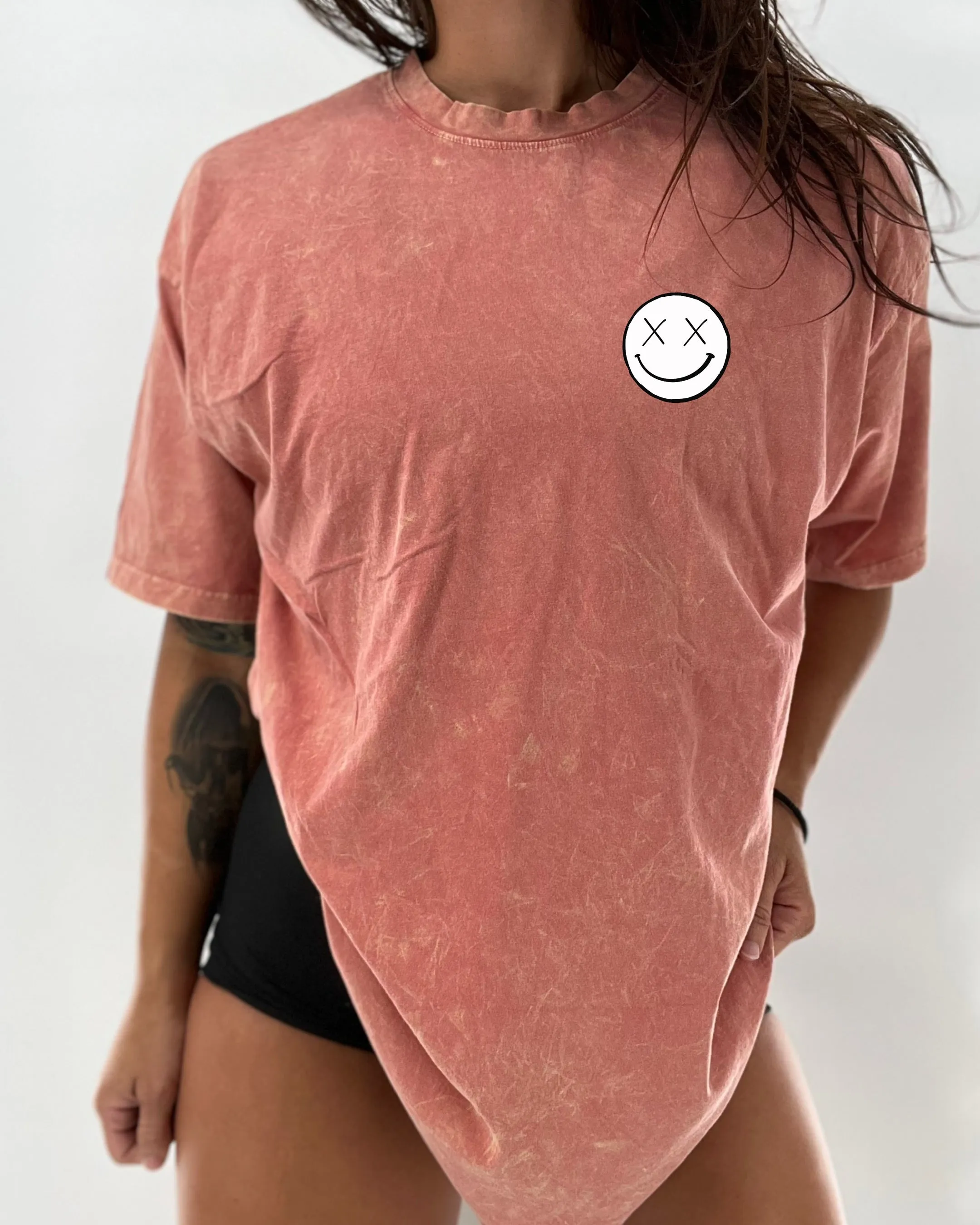 Salty Savage Unisex "OG Basic Smile" Oversized Crew Tee | Basic