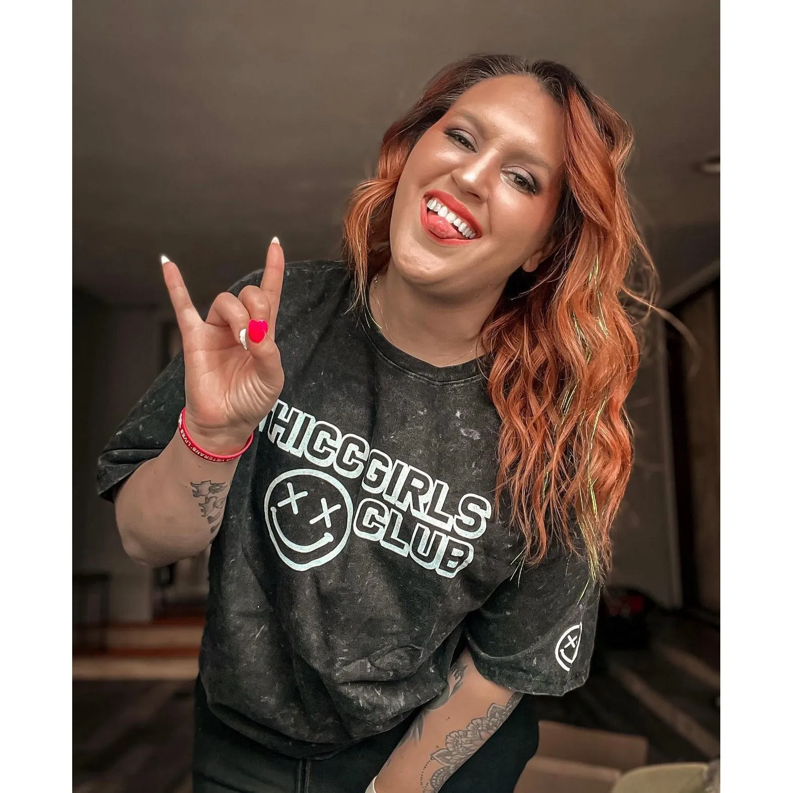 Salty Savage Unisex “THICC GIRLS CLUB” Oversized Tall Crew Tee