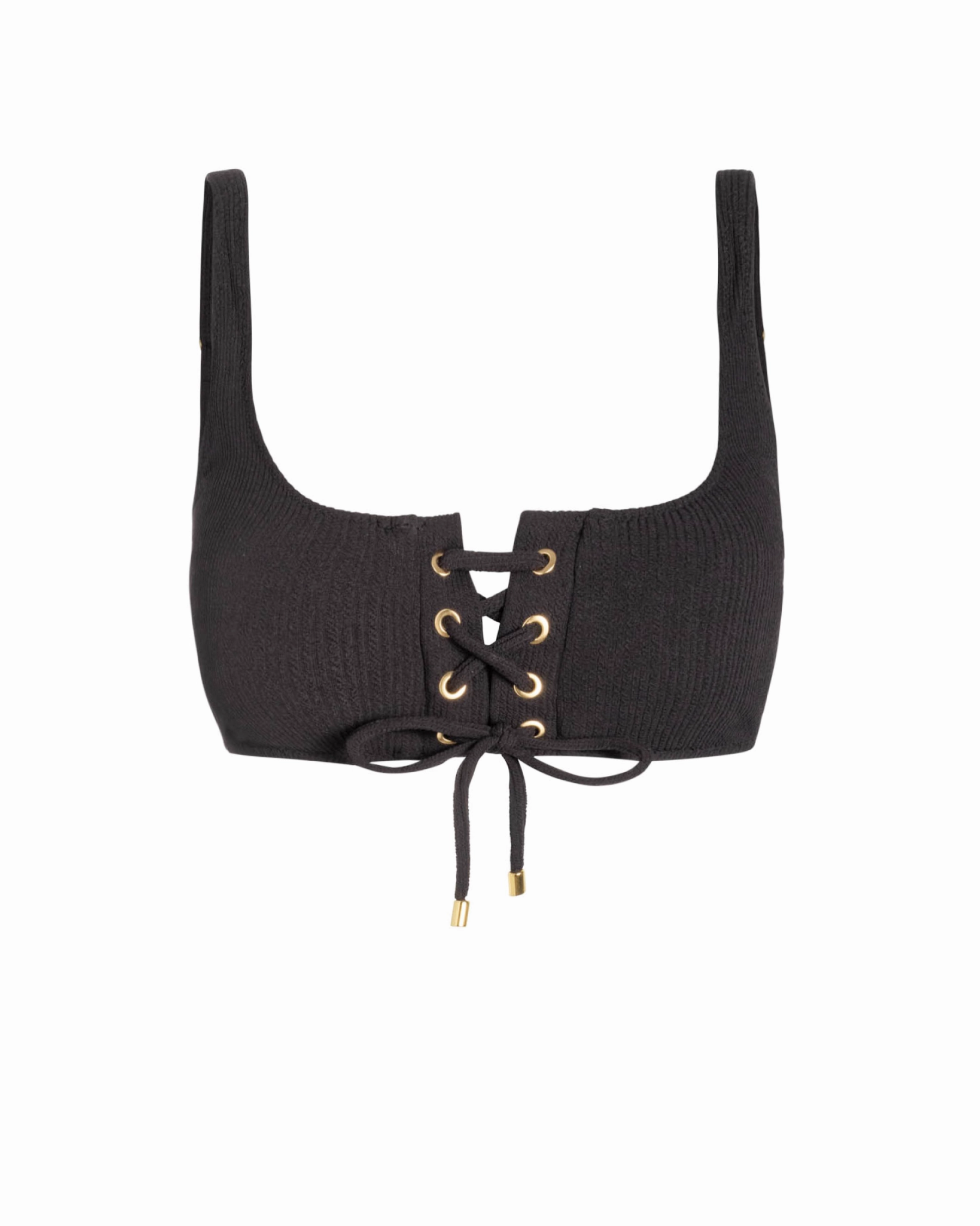 Holiday Ready Cooling Effect Swim Samara Top In Black Texture
