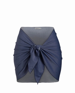 Liv Sarong In Indigo Twill Sunny Holiday