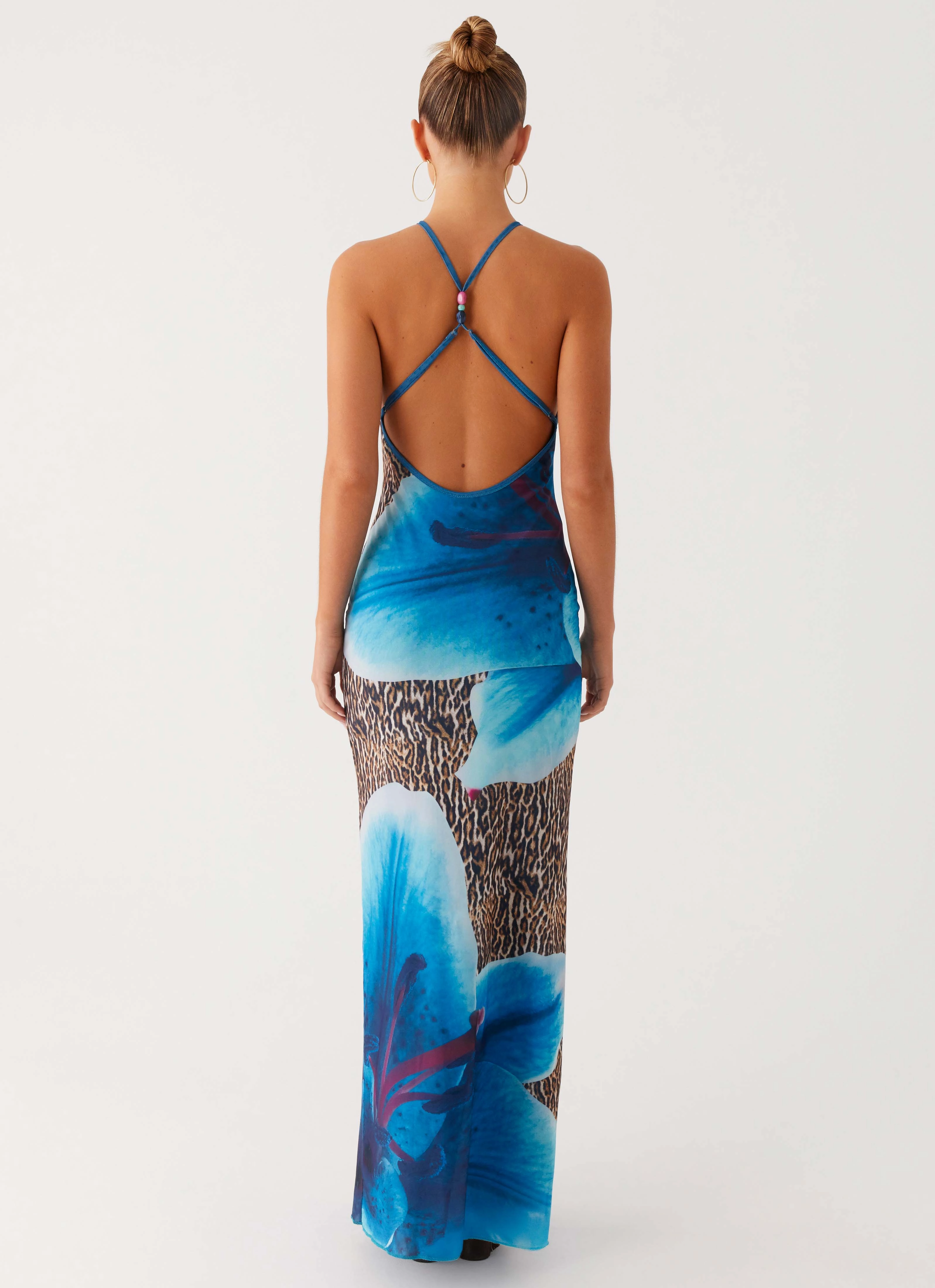 Sandy Siren Maxi Dress - Cheetah Floral Weekend Ready Sculpted Form