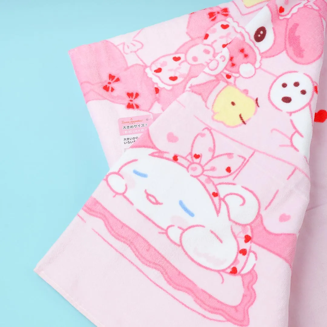 Sanrio Characters Heartful Hotel Bath Towel