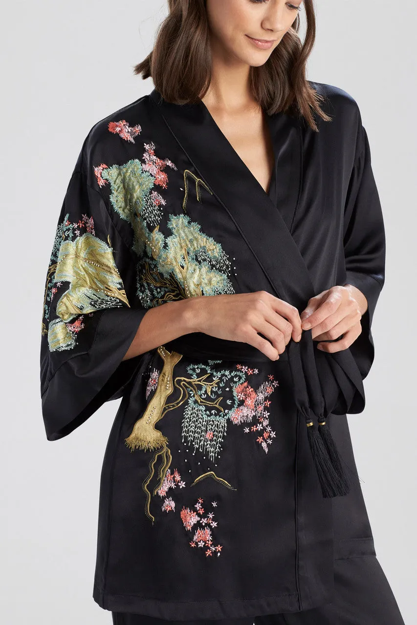 Sansui Embroidered Silk Wrap