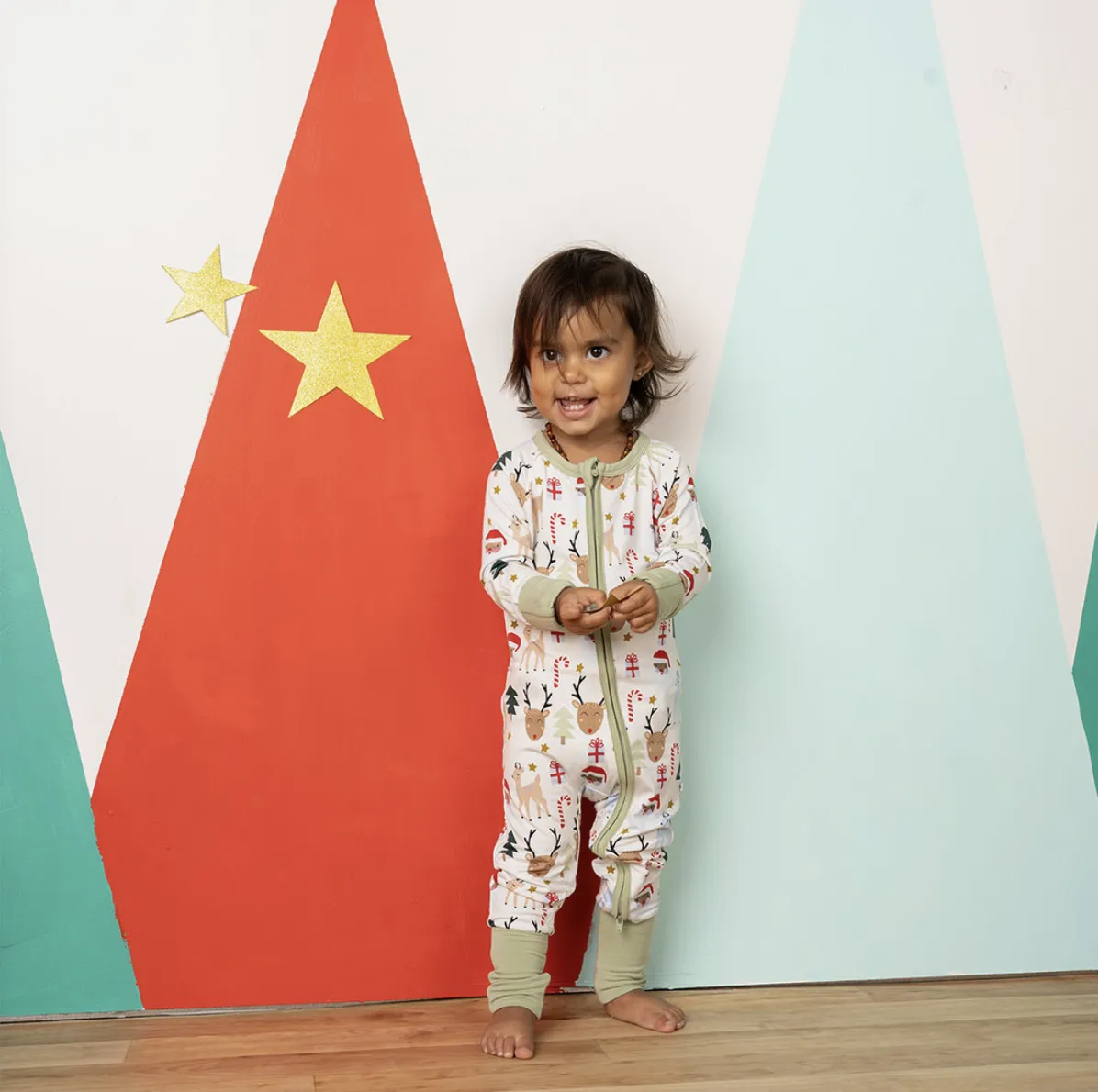 Santa & Friends Bamboo Pajamas 6-12 Months