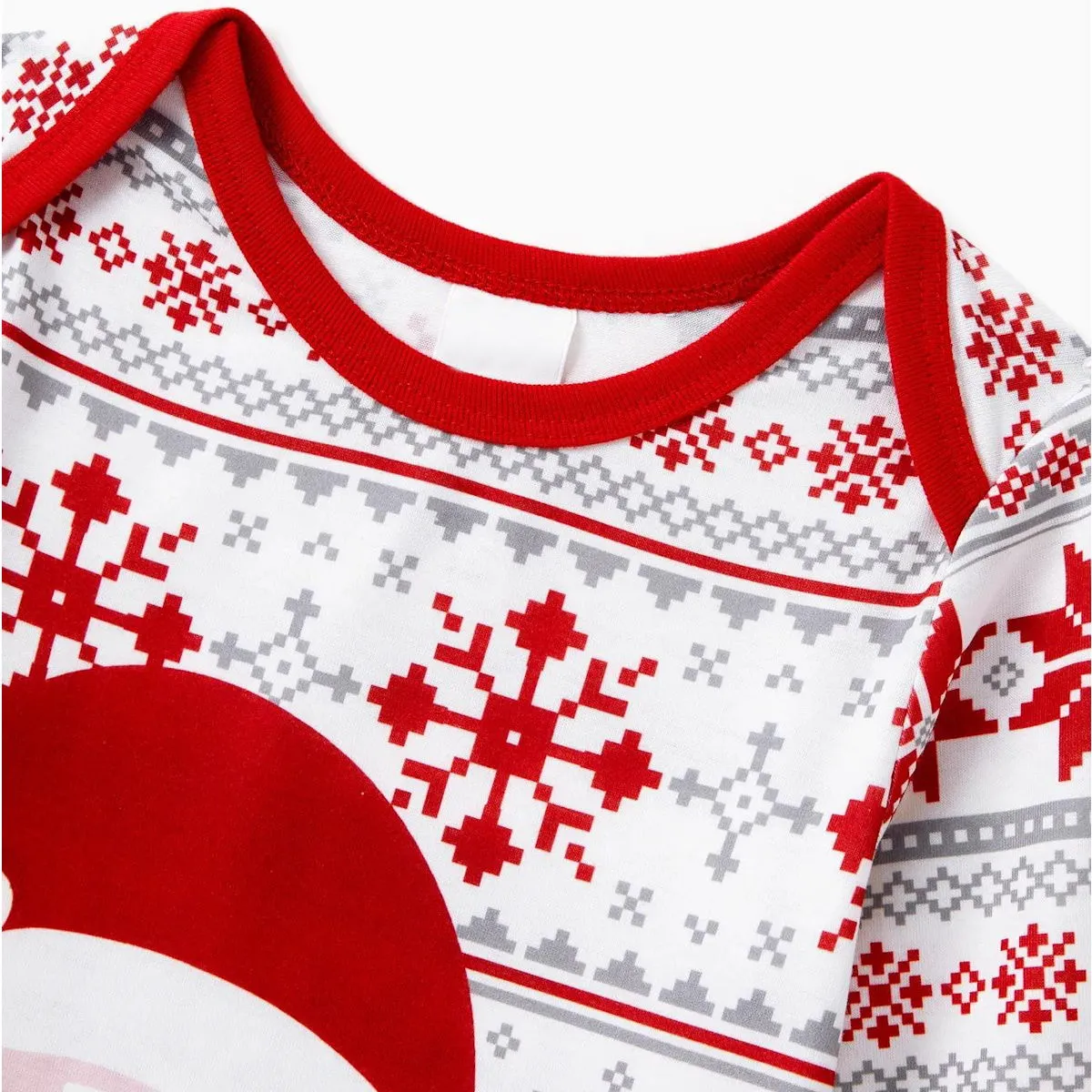 Santa Claus Pajamas for Family Father Santa Hat Belt Snowflake Print