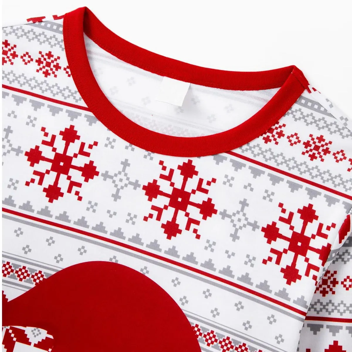 Santa Claus Pajamas for Family Father Santa Hat Belt Snowflake Print