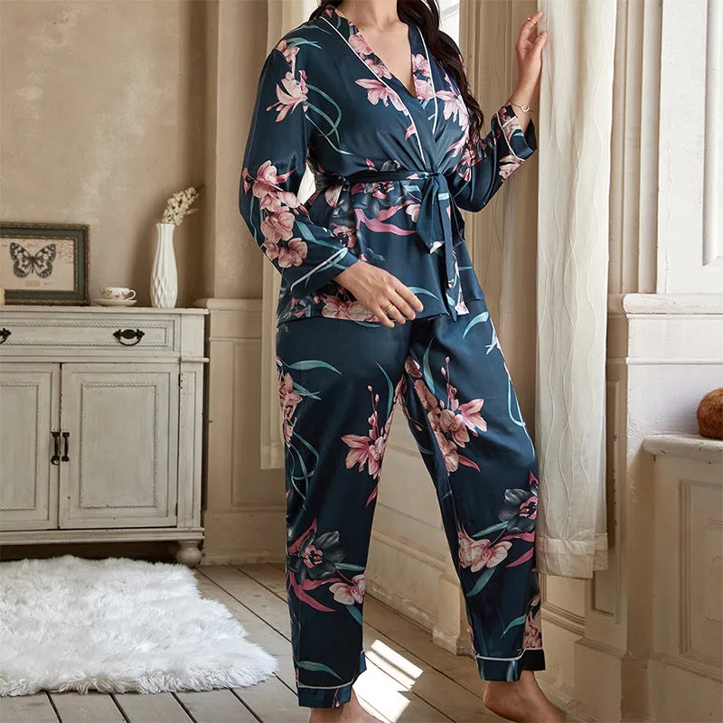 Sateen Wrap Top and Trousers