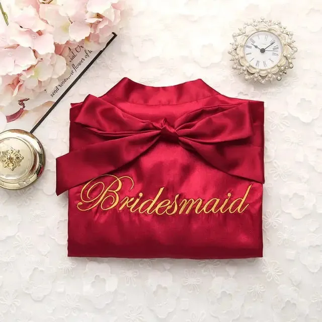 Satin Bride Or Bridesmaid Robe