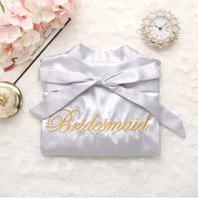 Satin Bride Or Bridesmaid Robe