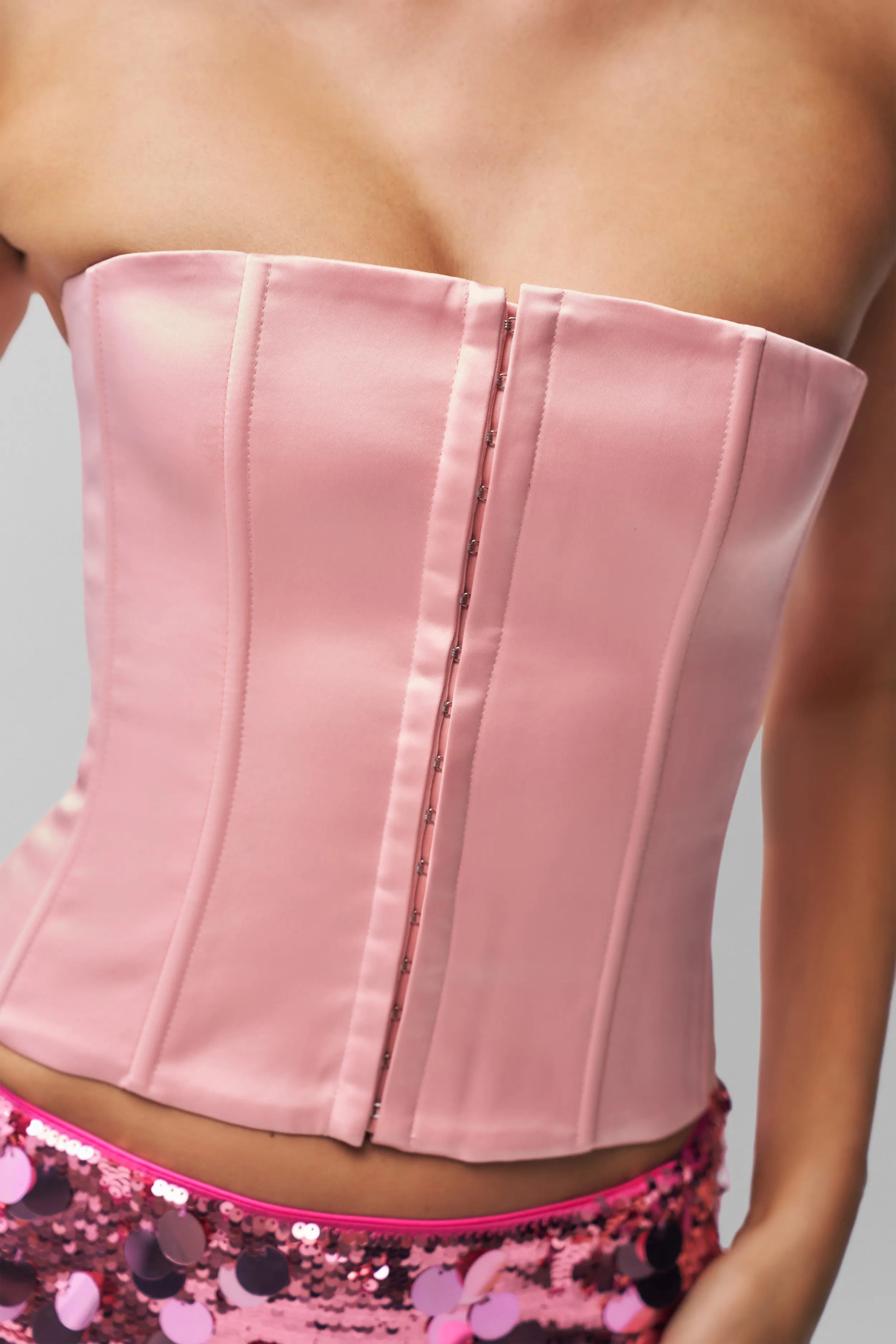 LatticeKnit Satin Corset
