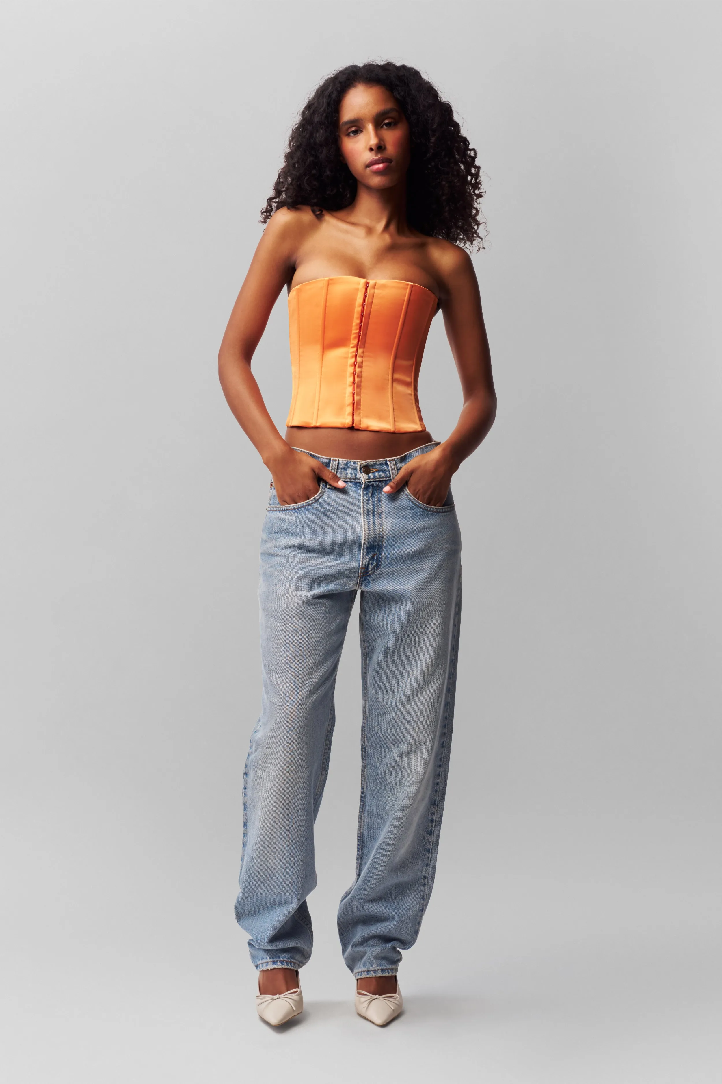 Satin Corset Athletic Look