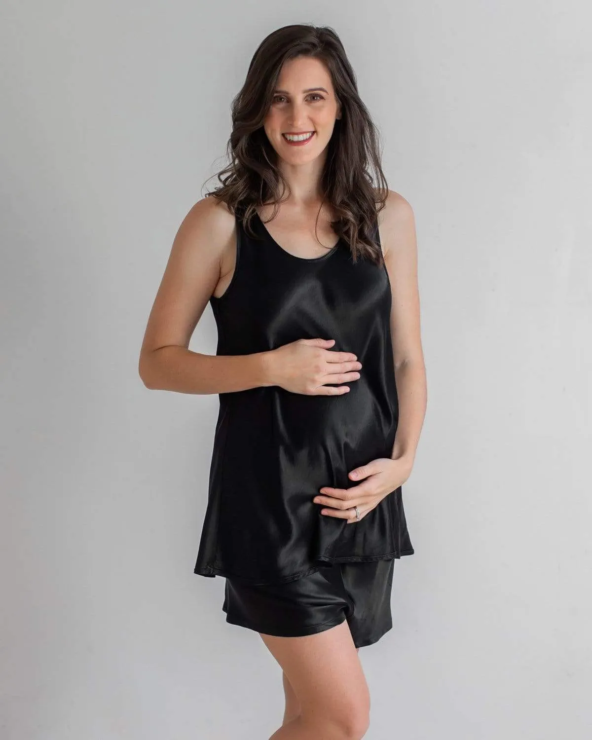 Satin Maternity Pajamas Top