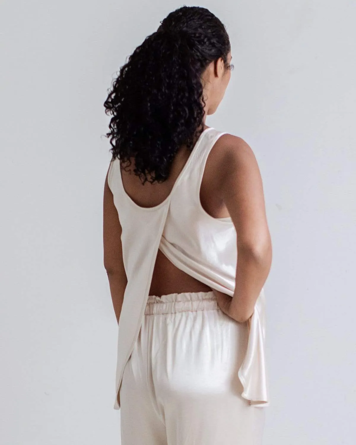 Satin Maternity Pajamas Top