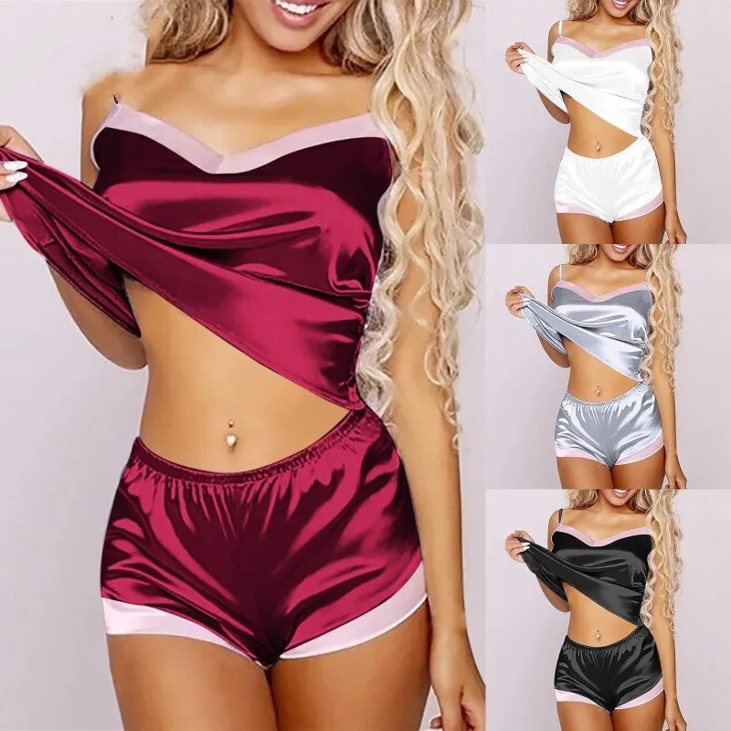 Satin Short & Cami with Edge Accent