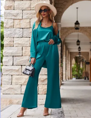 Satin Silk 3-Piece Lounge Set (US Only)