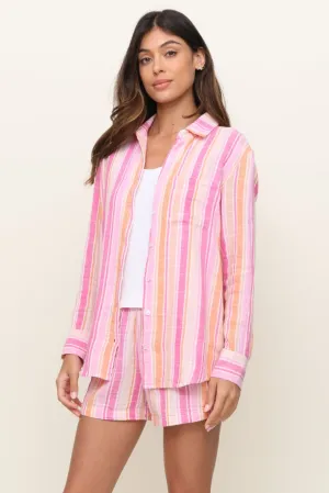 Saturdays Stripe Shirt Sleeveless Tee