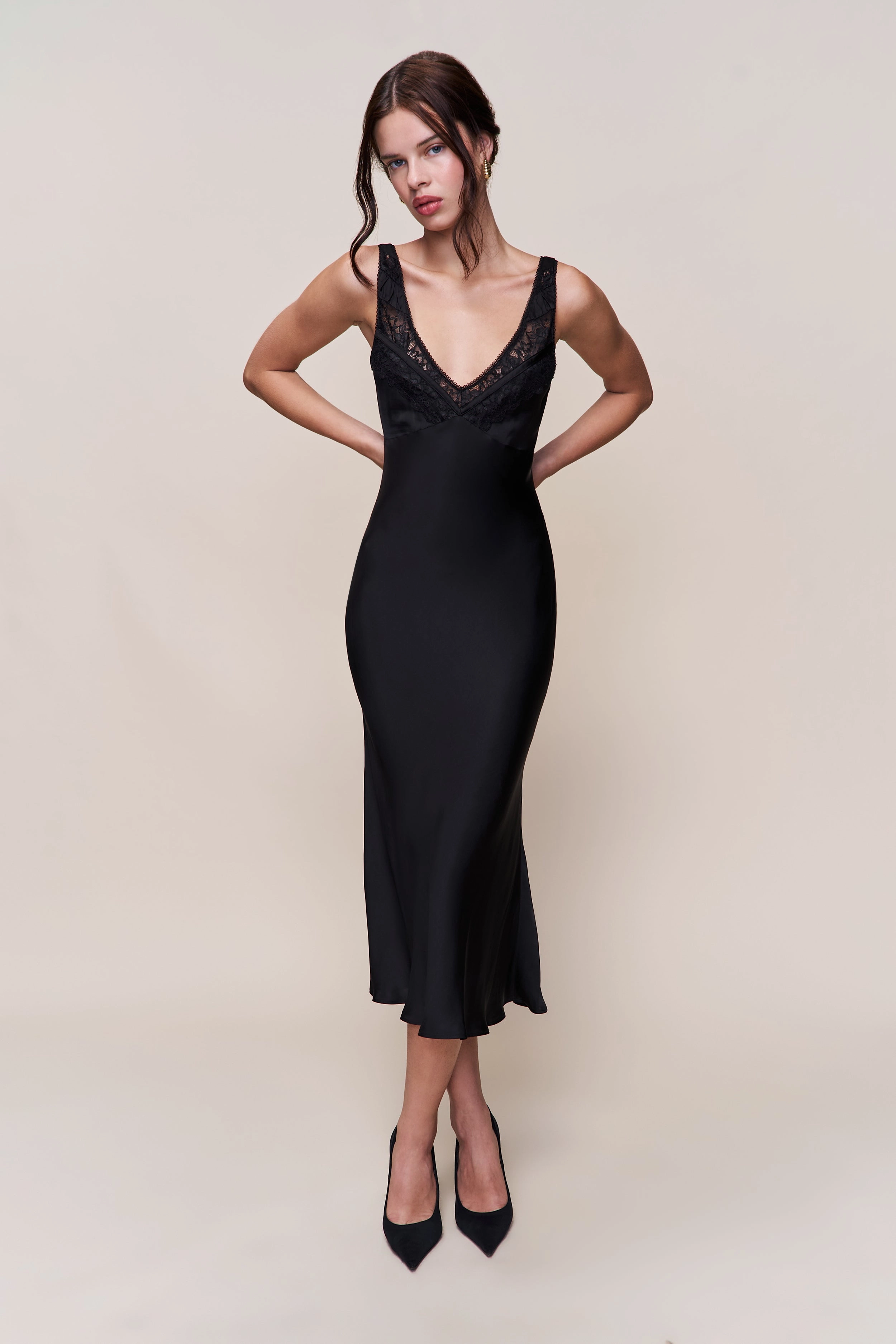 Scaosi Lace Detail Slip Dress Smooth Detail summer breeze