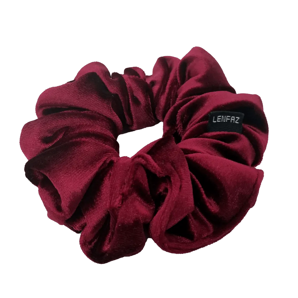 Scarlet Red Satin Silk Scrunchie