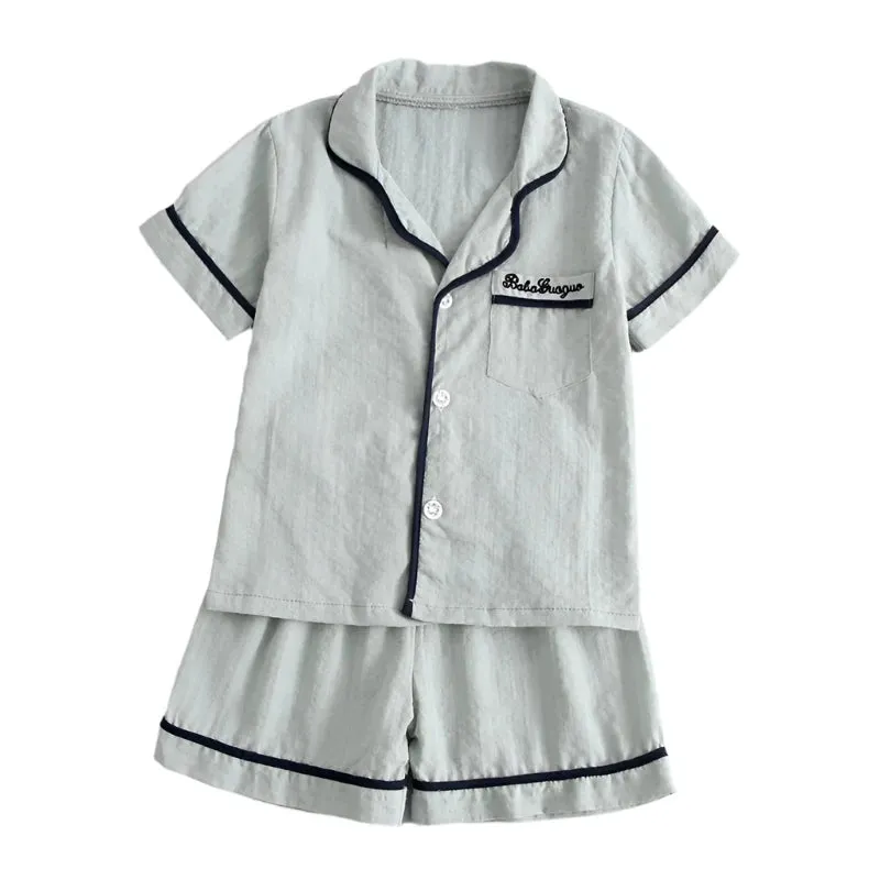Script Letter Script Pajama Short Set