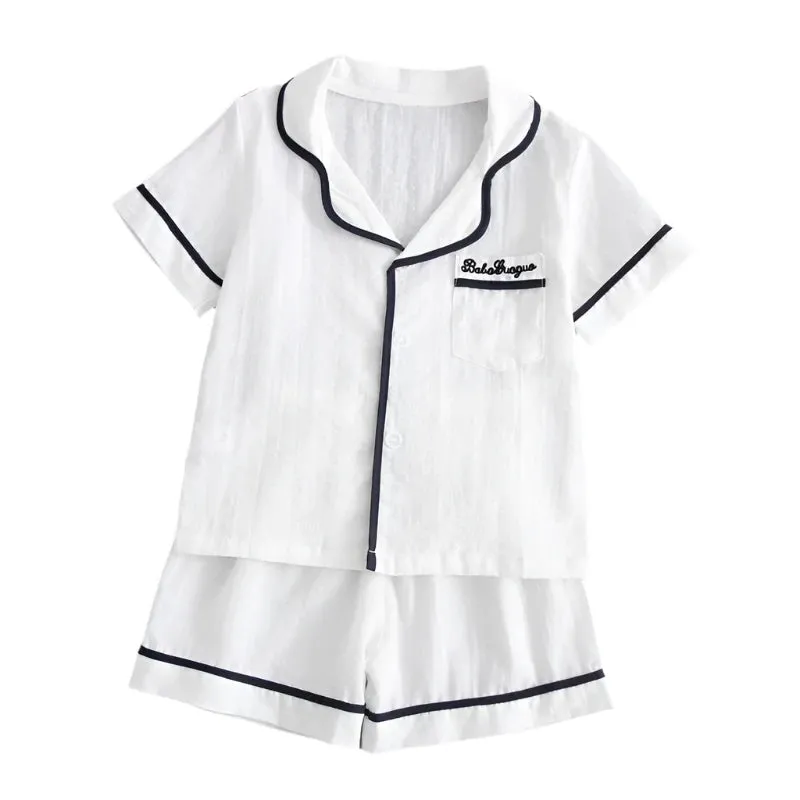 Script Letter Script Pajama Short Set