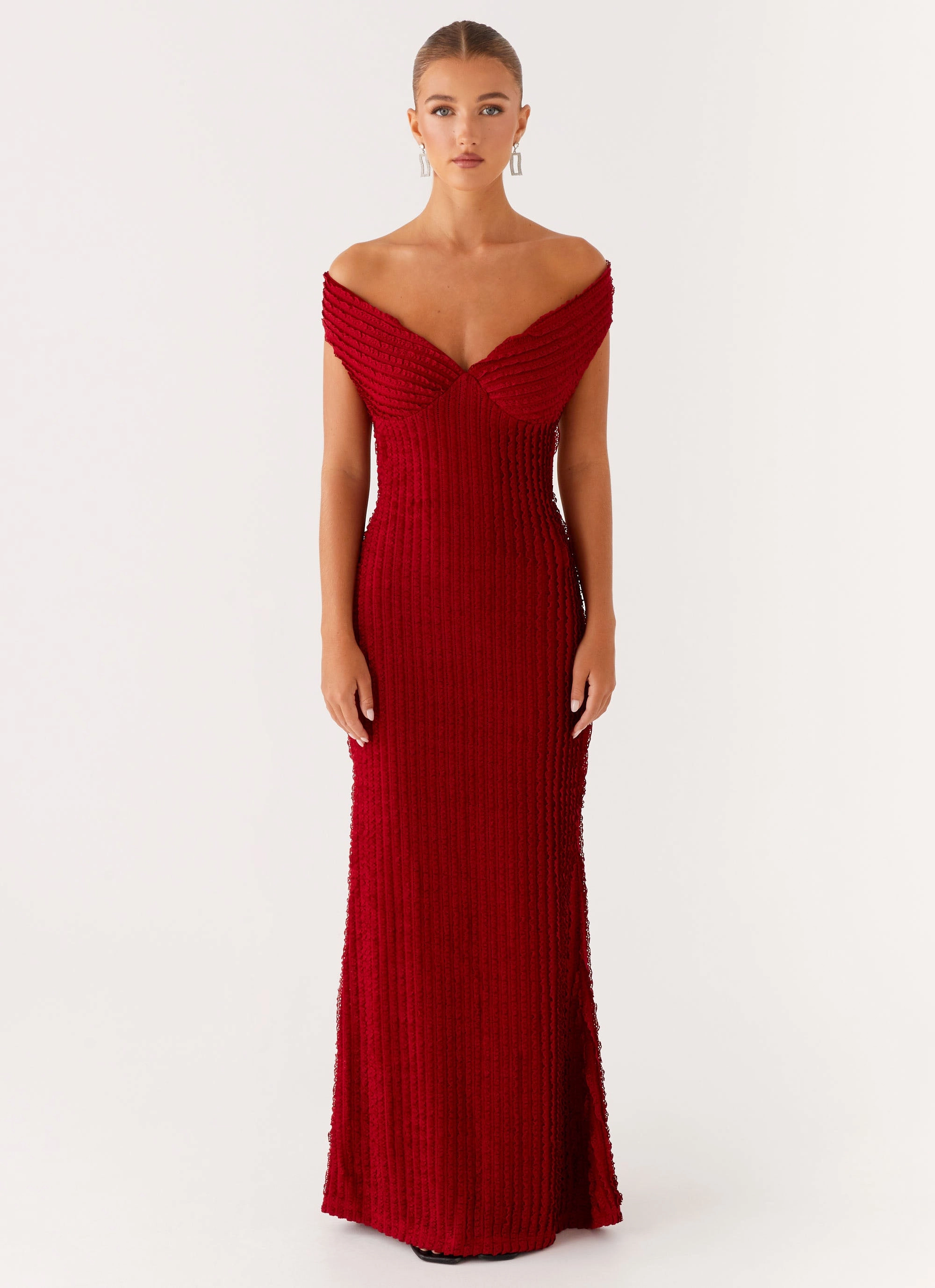 Timeless Fashion Soft Volume Chantelle Maxi Dress - Red