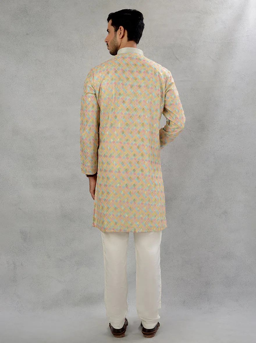 Sea Green Multi Kurta Pajama | TULA