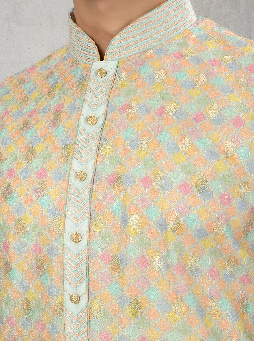 Sea Green Multi Kurta Pajama | TULA