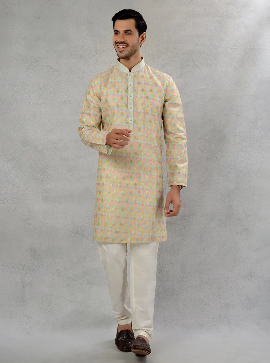 Sea Green Multi Kurta Pajama | TULA