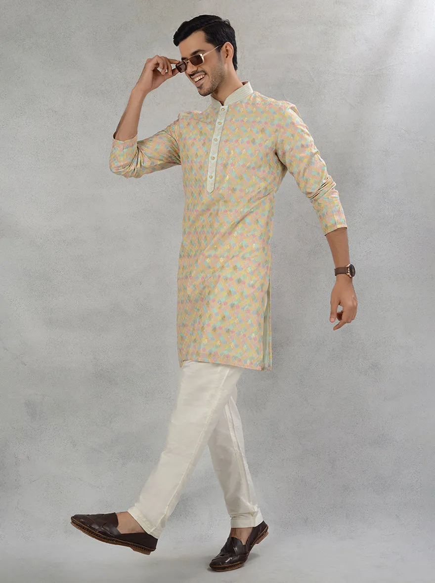 Sea Green Multi Kurta Pajama | TULA