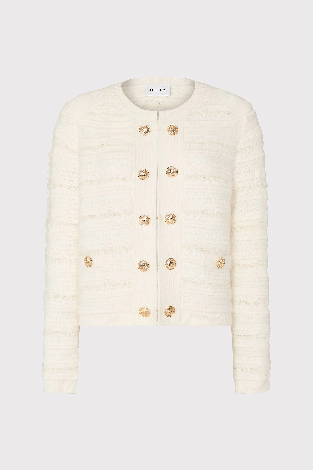 Textured Knit Cardigan Soft Touch Lining
