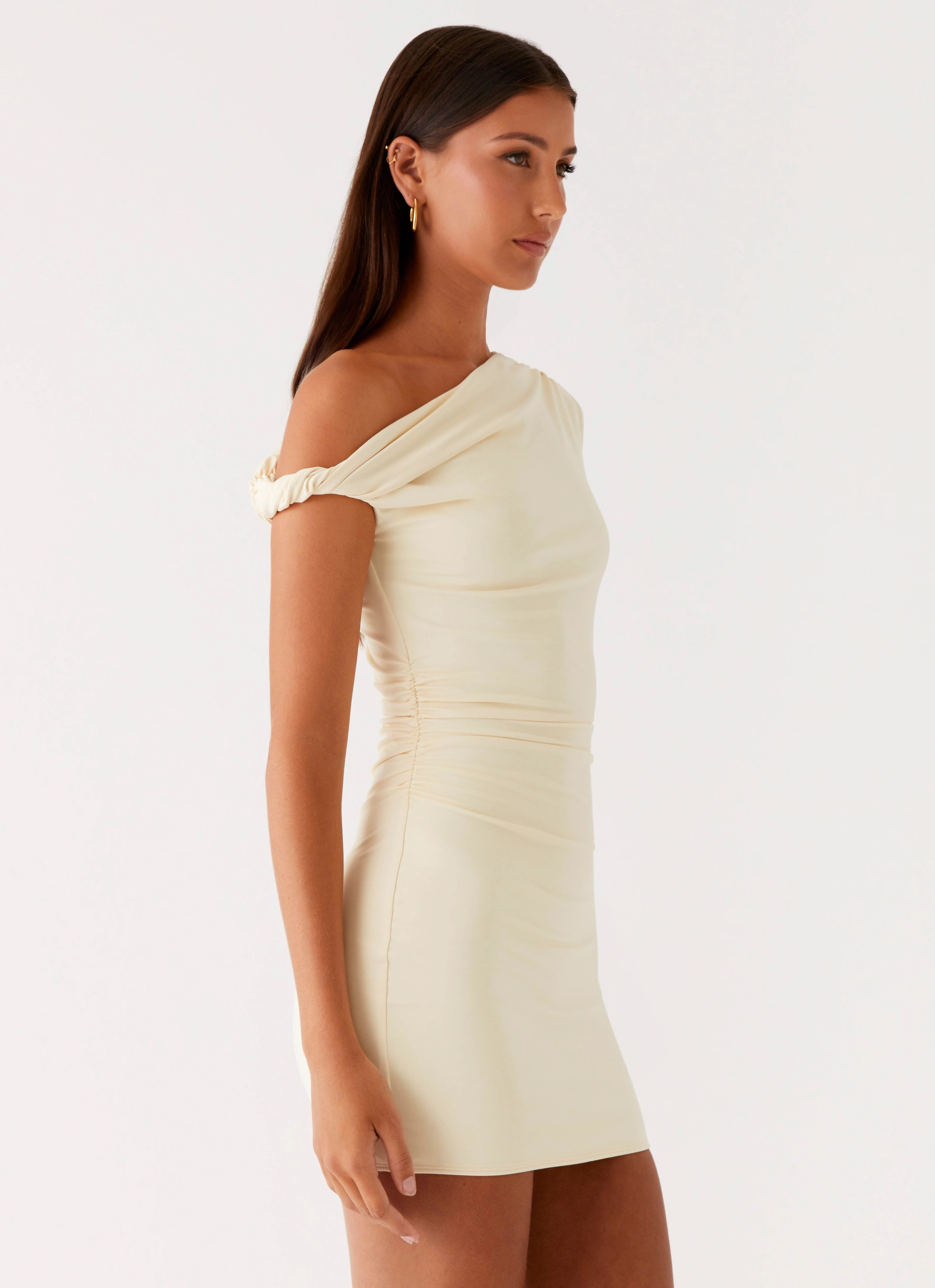 Byron Mini Dress - Sunny Yellow Elegant Detail Urban Look