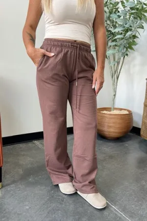 Coffee Run Straight Leg Fleece Joggers Low Rise Fit